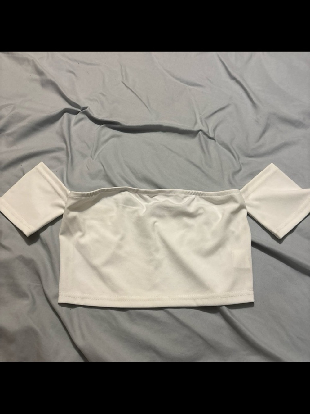 White Off-Shoulder Crop Top - Women